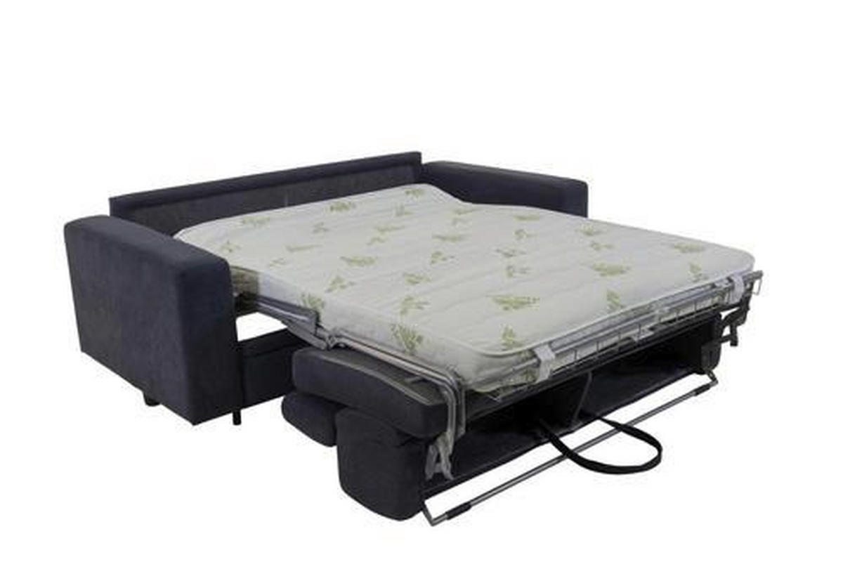 KANAPÉÁGY szürkéskék  - fekete/szürkéskék, Konventionell, műanyag/textil (206/82-100/101cm) - Venda