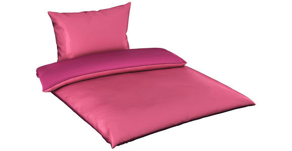 WENDEBETTWÄSCHE 140/220 cm - Pink/Beere, Basics, Textil (140/220cm) - Novel