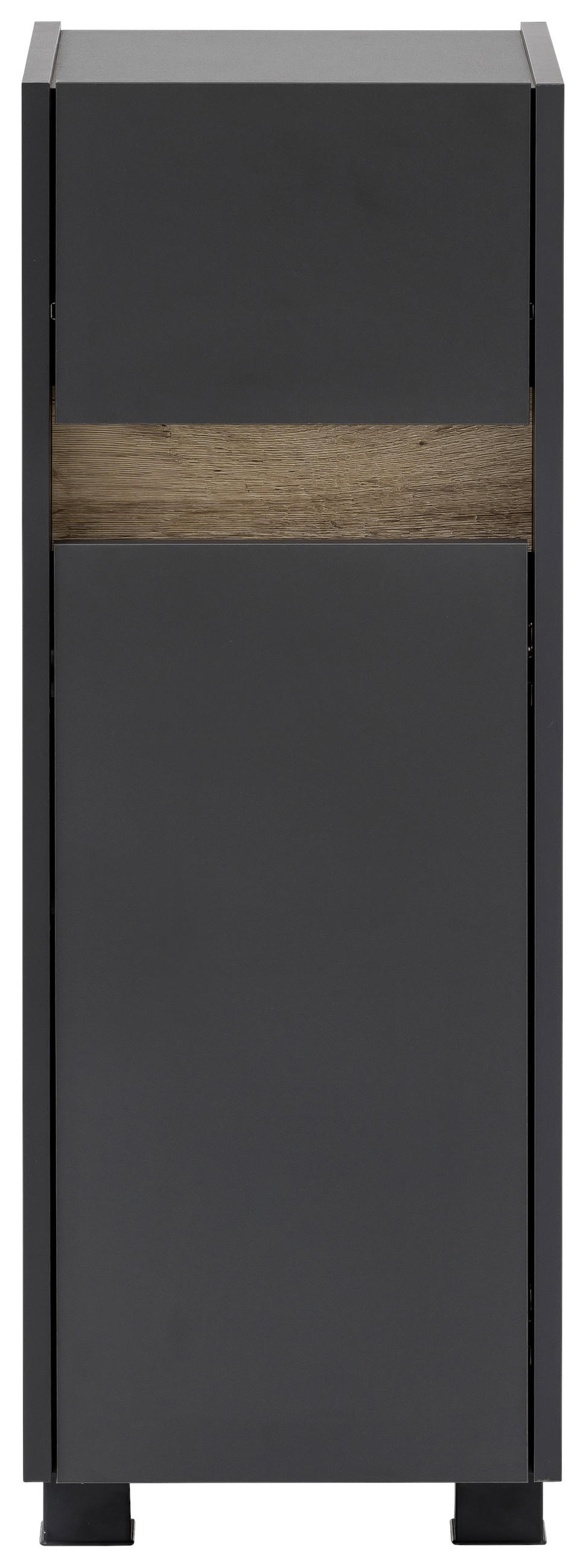 UNTERSCHRANK 30,2/84,8/33 cm   - Eichefarben/Anthrazit, MODERN, Holzwerkstoff/Kunststoff (30,2/84,8/33cm) - home24