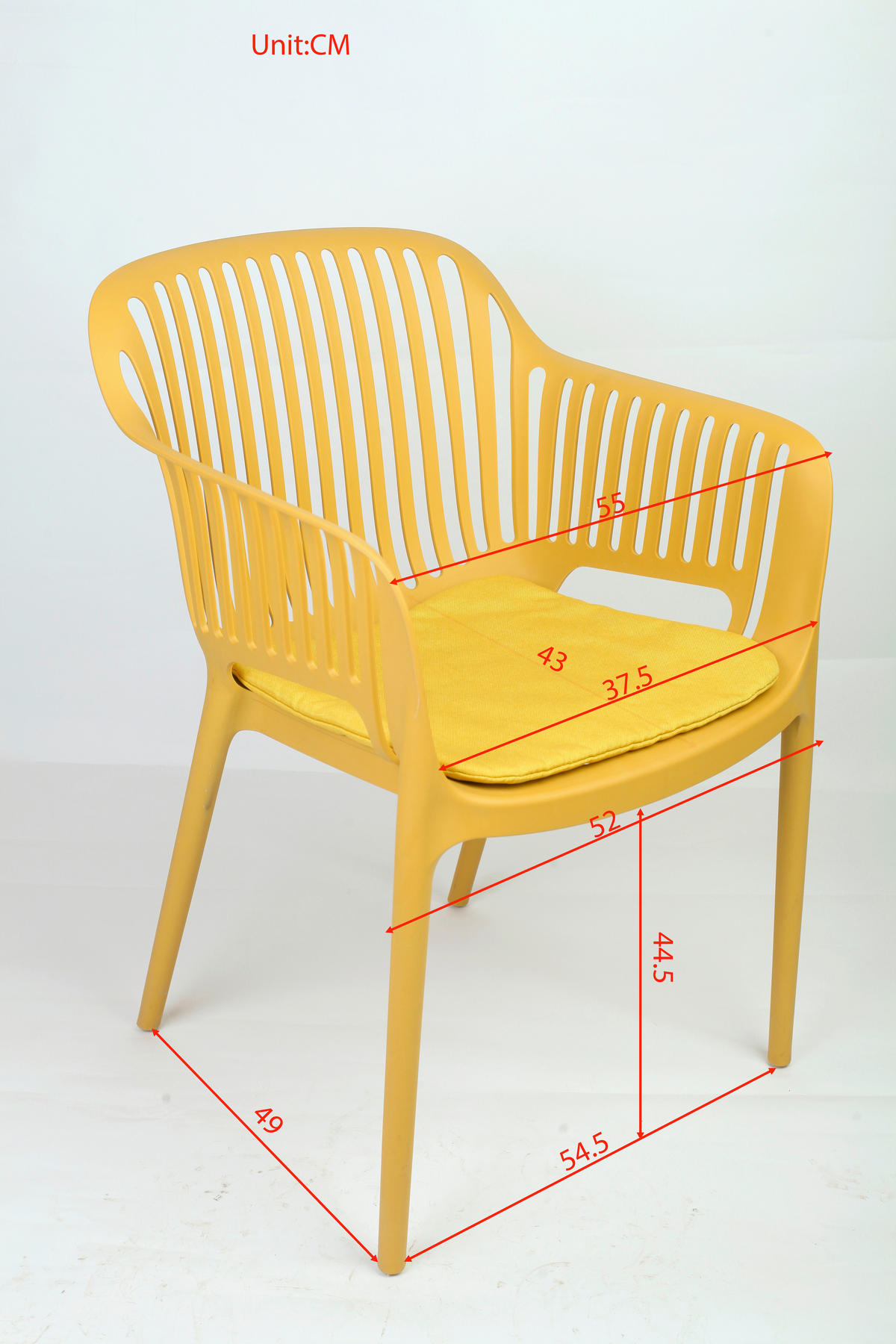 STAPELSESSEL Gelb  - Gelb, Basics, Kunststoff/Textil (55/80/60cm) - Ambia Garden