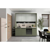 KÜCHENLEERBLOCK MILINO SMALL-SMG/PG 210 cm  in Grau, Dunkelgrün, Hellgrün  - Dunkelgrün/Schwarz, Basics, Holzwerkstoff/Kunststoff (210cm) - Visiona