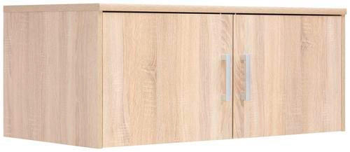 AUFSATZSCHRANK 106/43/54 cm   - Silberfarben/Sonoma Eiche, KONVENTIONELL, Holzwerkstoff/Metall (106/43/54cm) - Xora
