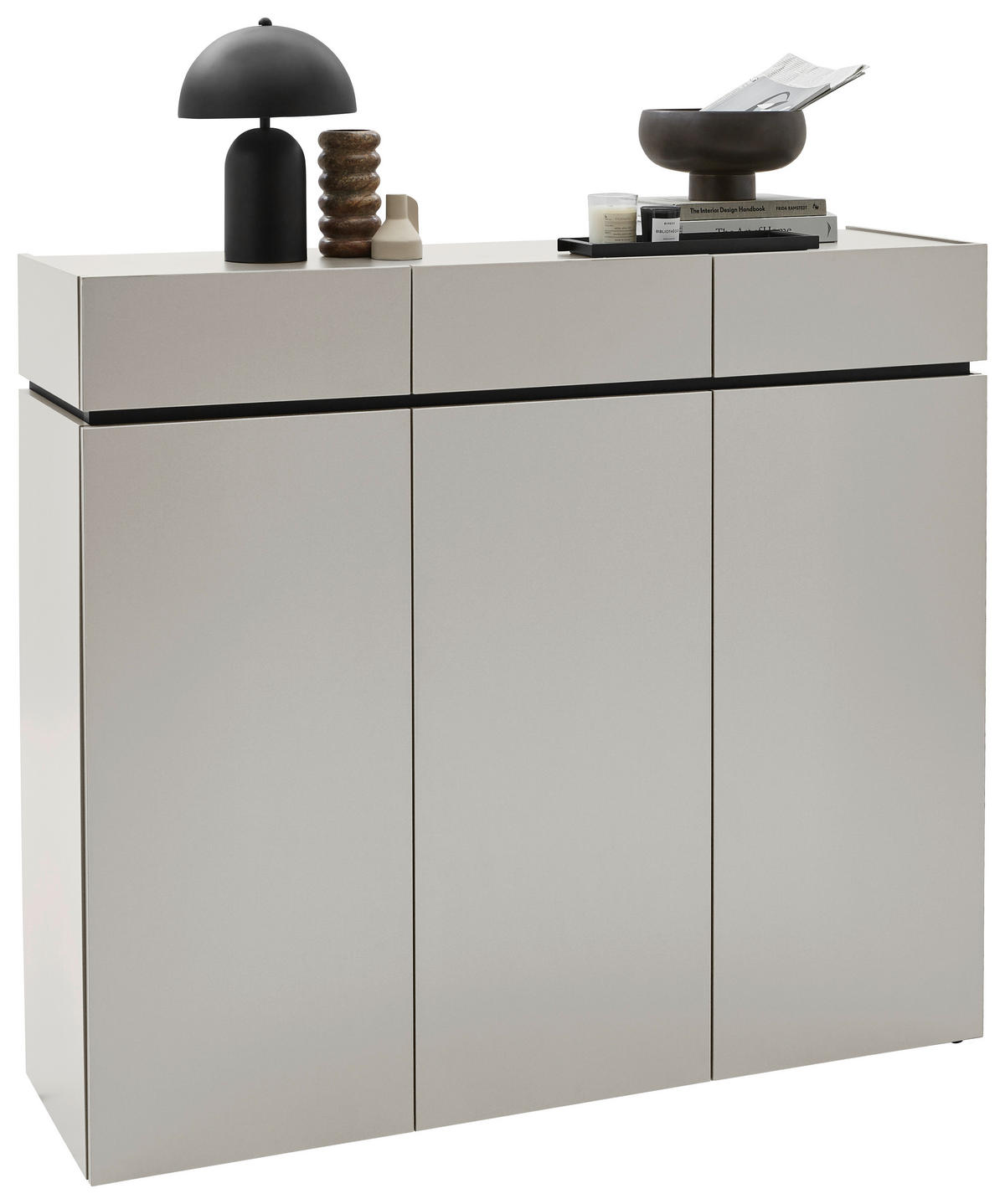 SCHUHSCHRANK Kaschmir  - Kaschmir/Schwarz, Design, Holzwerkstoff/Kunststoff (135/121/40cm) - Voleo