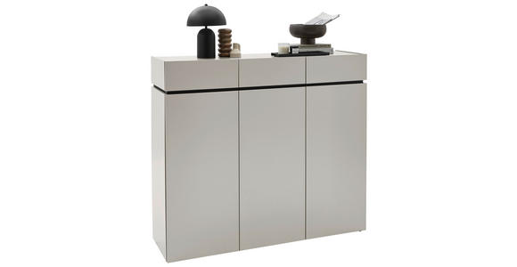 SCHUHSCHRANK  in 135/121/40 cm  - Kaschmir/Schwarz, Design, Holzwerkstoff/Kunststoff (135/121/40cm) - Voleo