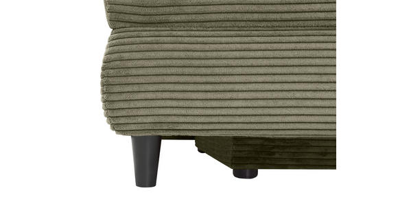 SCHLAFSOFA  mit Liegefunktion, Schlafen auf Sitzhöhe Cord Olivgrün  - Schwarz/Olivgrün, KONVENTIONELL, Holz/Textil (196/96/103cm) - Carryhome