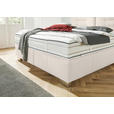 BOXSPRINGBETT 200/200 cm,  in Beige, Matratze, gepolstertes Kopfteil, H3 + H4 = fest + sehr fest  - Chromfarben/Beige, KONVENTIONELL, Textil (200/200cm) - Dieter Knoll