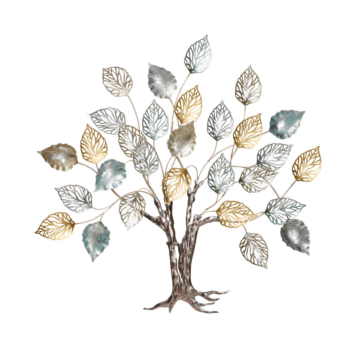 DECORAȚIUNE DE PERETE - maro/albastru deschis, Trend, metal (95/90/8cm) - Ambia Home