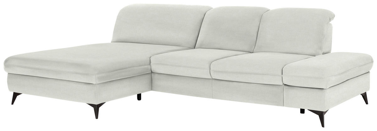 ECKSOFA  in Chenille Naturfarben  198/288 cm  - Schwarz/Naturfarben, Design, Textil/Metall (198/288cm) - Beldomo Style