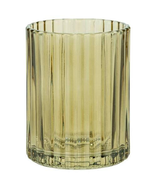 ZAHNPUTZBECHER Glas  - Braun/Grün, Basics, Glas (7,7/10/7,7cm) - Wenko