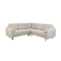 ECKSOFA Noret Beige  - Beige/Buchefarben, Design, Holz/Textil (242/242cm) - MID.YOU