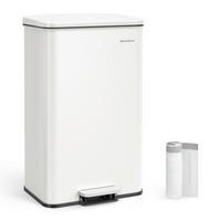KOŠ NA ODPADKY  40 l - bílá/černá, Basics, kov/plast (34,8/55,7/32cm)