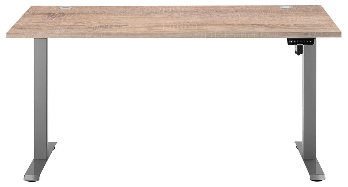 PSACÍ STŮL, Sonoma dub, 160/77/75-118 cm - Sonoma dub, Basics, kov/kompozitní dřevo (160/77/75-118cm) - Livetastic
