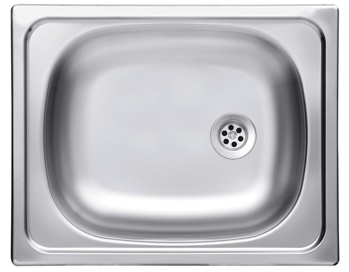 MINIKÜCHE 150 cm   in Weiß  - Edelstahlfarben/Hellgrau, MODERN, Holzwerkstoff/Kunststoff (150cm) - FlexWell