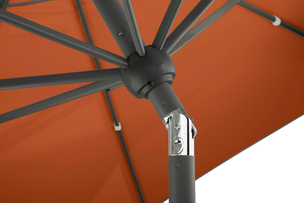SONNENSCHIRM 300 cm Terracotta  - Anthrazit/Terracotta, Basics, Textil/Metall (300/275/300cm) - Schneider