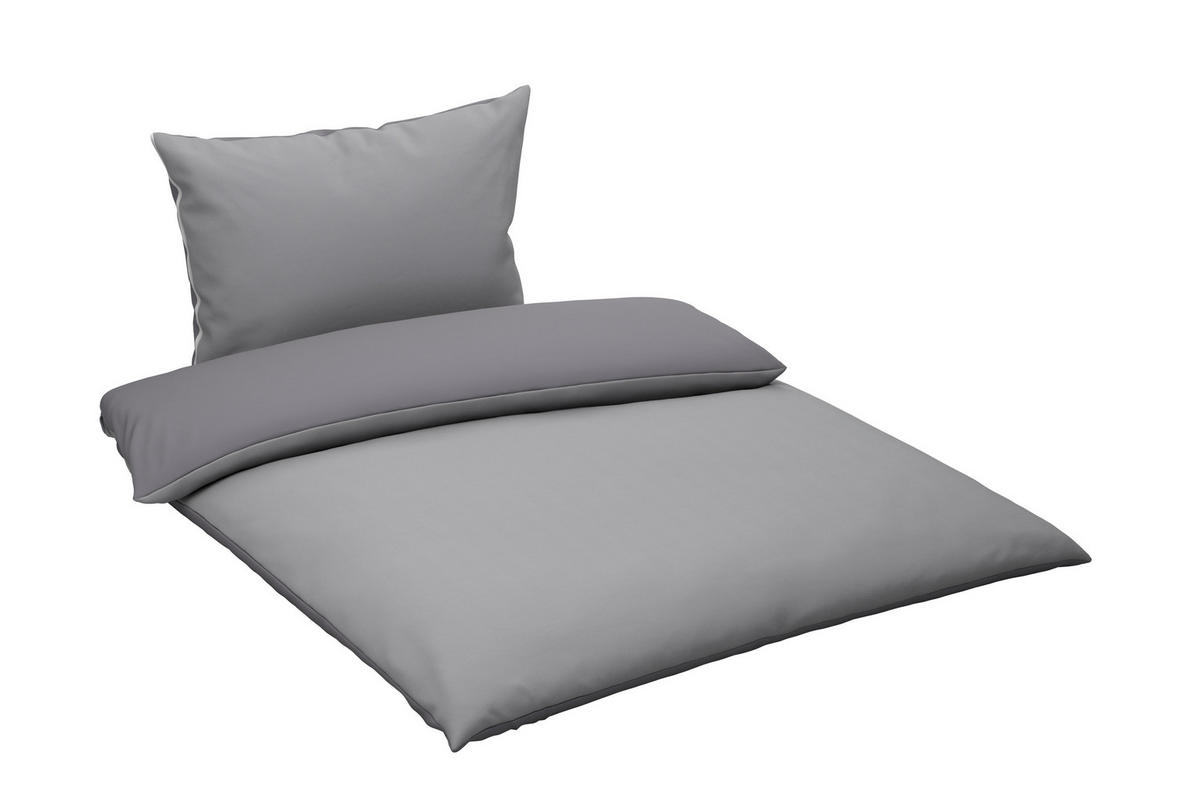 WENDEBETTWÄSCHE 140/200 cm  - Anthrazit, Textil (140/200cm) - Dieter Knoll