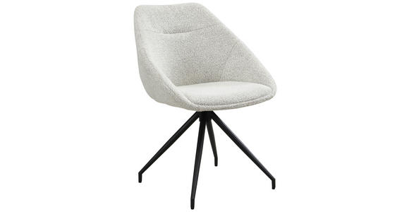 STUHL - Creme/Schwarz, Trend, Textil/Metall (56/79/60cm) - Xora