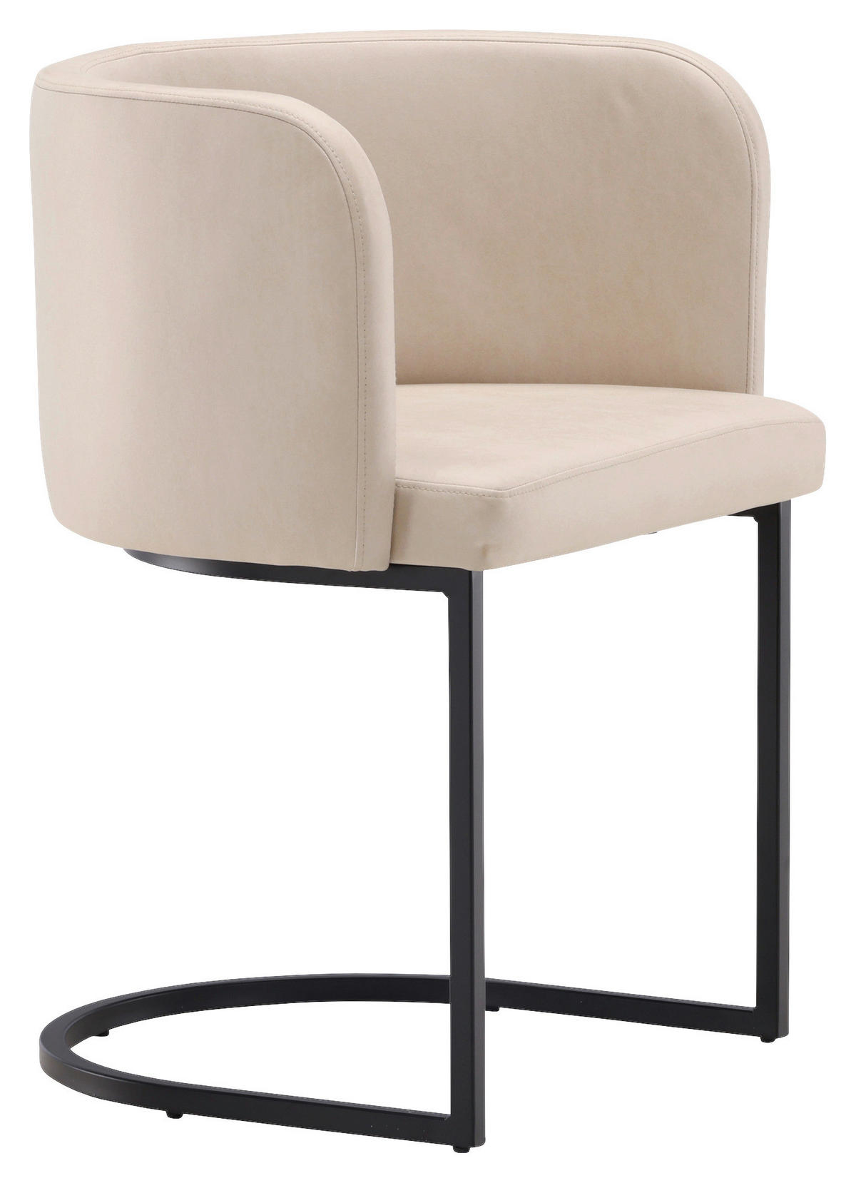 STOL stål flatväv  - beige/svart, Design, metall/textil (58/75/60cm) - Livetastic