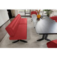 SITZBANK 220/87/70 cm  in Rot  - Rot/Schwarz, KONVENTIONELL, Textil/Metall (220/87/70cm) - Moderano