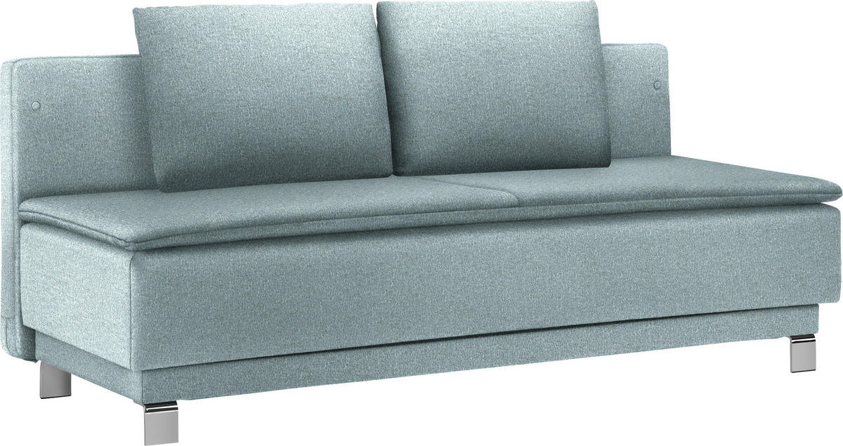 SCHLAFSOFA in Webstoff Türkis  - Türkis, MODERN, Textil/Metall (200/85/90cm) - Joka