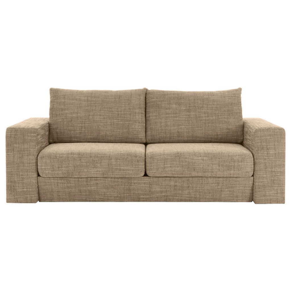 Thumbnail - Looks by W.Joop 3,5-Sitzer Looks V-1, Braun, Beige, Textil, Eiche, massiv, 2-Sitzer, 232x96x107 cm, Made in EU, Rücken e...