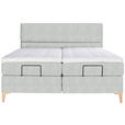 BOXSPRINGBETT 180/200 cm  in Hellgrau  - Eichefarben/Hellgrau, KONVENTIONELL, Holz/Textil (180/200cm) - Voleo