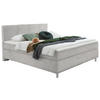 BOXSPRINGBETT 140/200 cm  in Hellgrau  - Chromfarben/Hellgrau, Konventionell, Kunststoff/Textil (140/200cm) - Hom`in