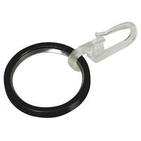 SET INELE PERDEA CU CLIPS  40 cm  - negru, Basics, metal (40cm) - Homeware