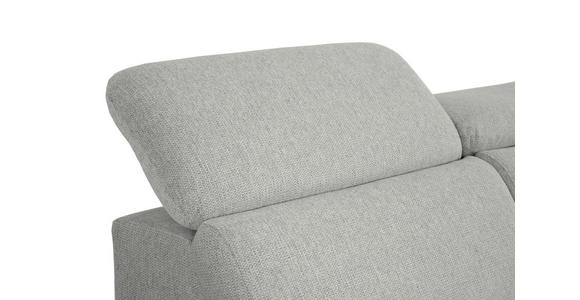 ECKSOFA Hellgrau Webstoff  - Hellgrau/Schwarz, Design, Textil/Metall (296/188cm) - Xora