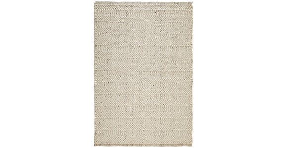 HANDWEBTEPPICH 130/190 cm  - Beige/Weiß, Basics, Textil (130/190cm) - Linea Natura