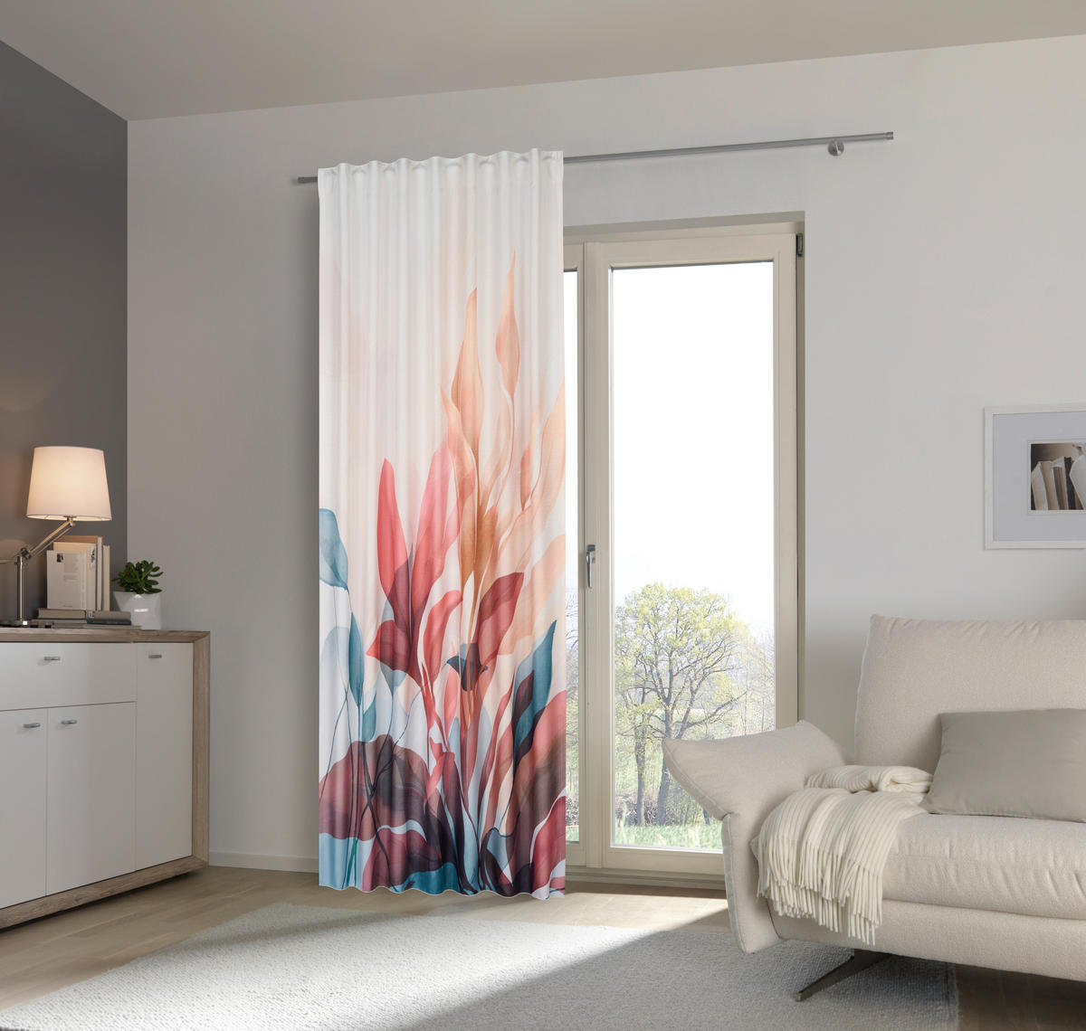 HOTOVÝ ZÁVES, nepriehľadné, 140/245 cm - pastelová modrá, Design, plast (140/245cm) - Esposa