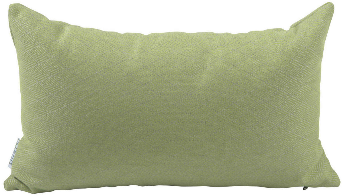 OUTDOOR-KISSEN Raute  - Grün, Basics, Textil (35/55cm) - Stern