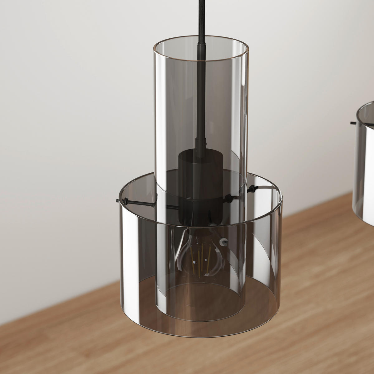 Lustră 97/18/150 cm  - gri închis, Design, sticlă/metal (97/18/150cm) - Dieter Knoll