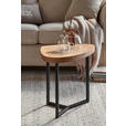 COUCHTISCH in Holz, Metall 48/45/45 cm - Eichefarben/Schwarz, Natur, Holz/Metall (48/45/45cm) - Novel