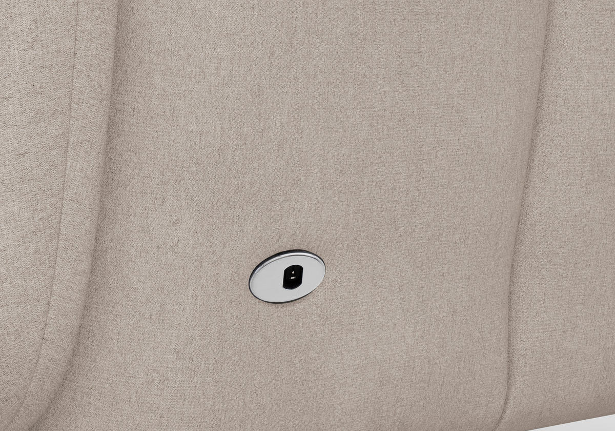 RELAXSESSEL TV TRIPLE SEVEN XTRA LARGE S1 Flachgewebe Kopfteilverstellung, Aufstehhilfe, Fußteilverstellung, Rücken echt    - Greige/Schwarz, Basics, Textil/Metall (86/111/86cm) - Sit & More