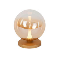 LED-TISCHLEUCHTE GISELA 16/16/17.5 cm  - Schwarz/Orange, Design, Glas (16/16/17.5cm) - Lucide