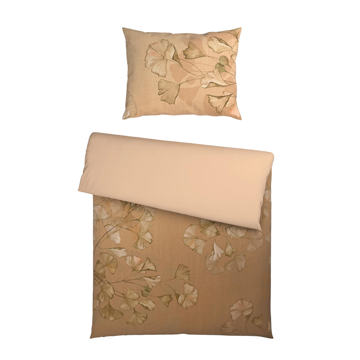 WENDEBETTWÄSCHE Palune Satin 140/200 cm  - Goldfarben, KONVENTIONELL, Textil (140/200cm) - Novel