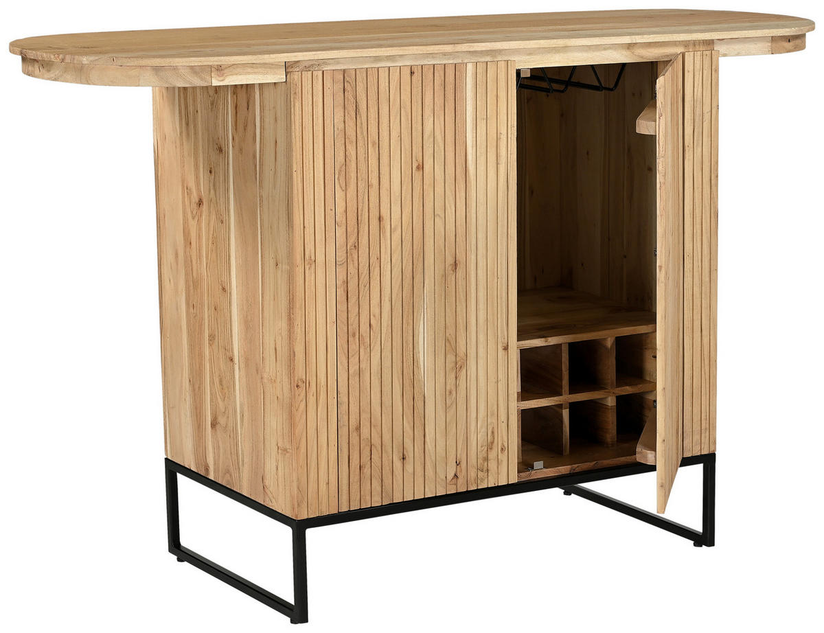 KÜCHENINSEL 180/105/50 cm  in Naturfarben  - Naturfarben, Design, Holz/Metall (180/105/50cm) - Livetastic