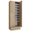 SCHUHSCHRANK  in 70/200/39 cm  - Schwarz/Grau, Modern, Holzwerkstoff/Kunststoff (70/200/39cm) - MID.YOU