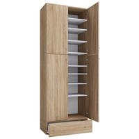 SCHUHSCHRANK  in 70/200/39 cm  - Schwarz/Grau, Modern, Holzwerkstoff/Kunststoff (70/200/39cm) - MID.YOU