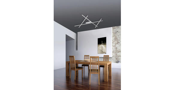 LED-DECKENLEUCHTE - Nickelfarben, Design, Metall (102/91/5,7cm) - Ambiente