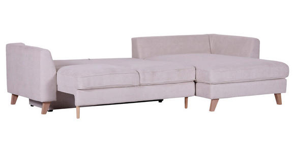 ECKSOFA Naturfarben Cord - Buchefarben/Naturfarben, Design, Holz/Textil (271/165cm) - Carryhome