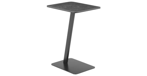 BEISTELLTISCH 40/30/55,5 cm Grau, Schwarz rechteckig  - Schwarz/Grau, Basics, Glas/Keramik (40/30/55,5cm) - Xora