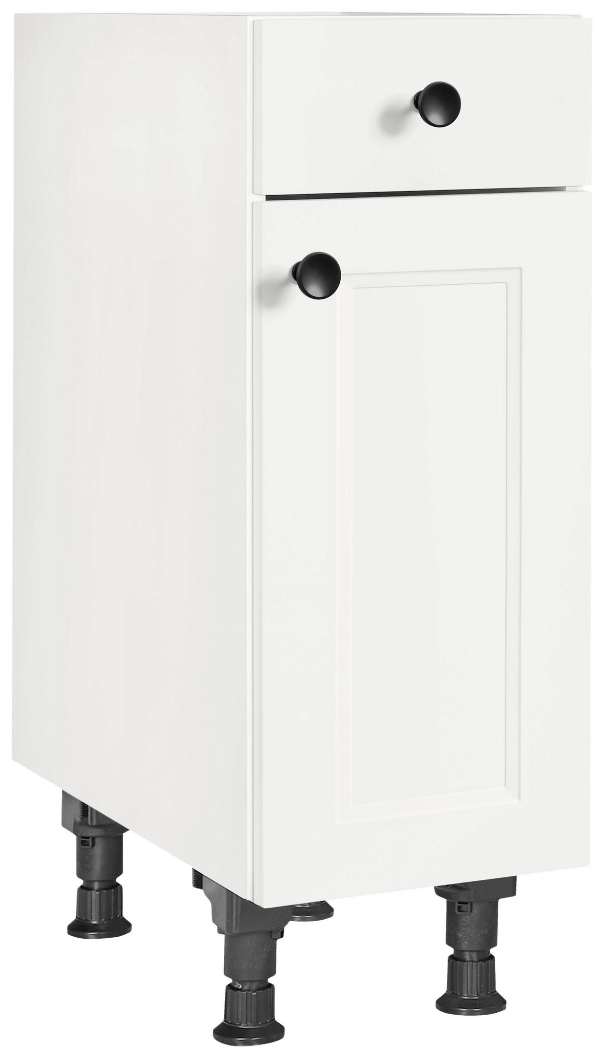 SCHUBKASTENUNTERSCHRANK 30/87/56 cm  in Weiß  - Schwarz/Weiß, MODERN, Holzwerkstoff/Metall (30/87/56cm) - Nobilia