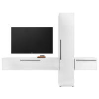 WOHNWAND  in Weiß  250/196/40 cm  - Anthrazit/Weiß, Design, Holzwerkstoff/Kunststoff (250/196/40cm) - Livetastic