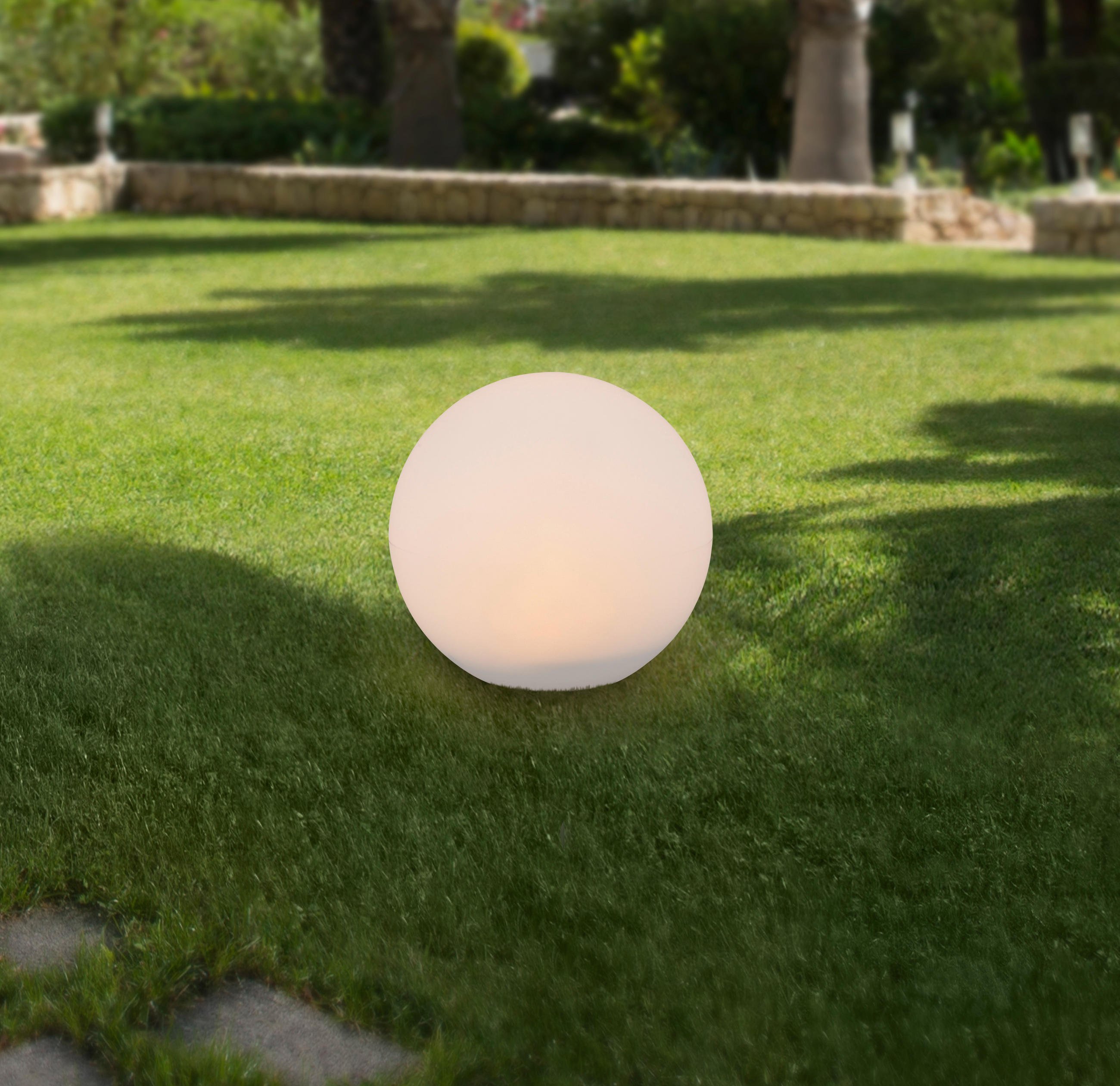 SOLARLEUCHTE 30 cm  - Weiß, Trend, Kunststoff (30cm) - Ambia Garden