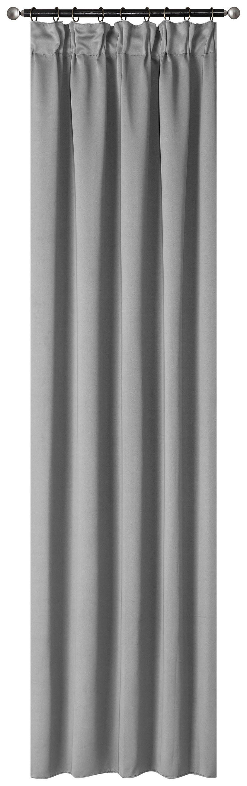 Vorhang Mit Band Simone 135x245 Cm Silberfarben