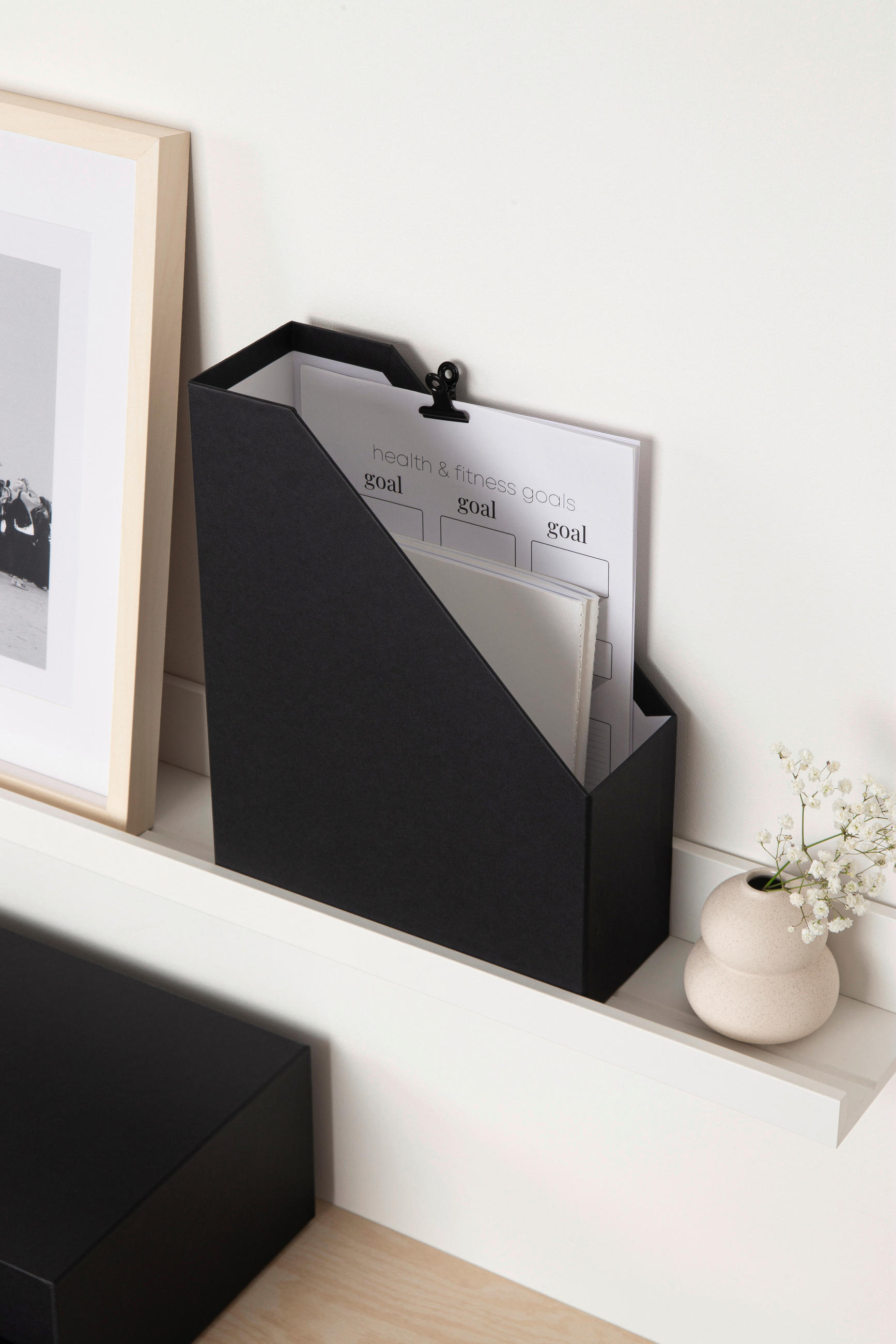 STEHSAMMLER 24.5/10/32 cm  in Schwarz  - Schwarz, Basics, Karton/Papier (24.5/10/32cm)