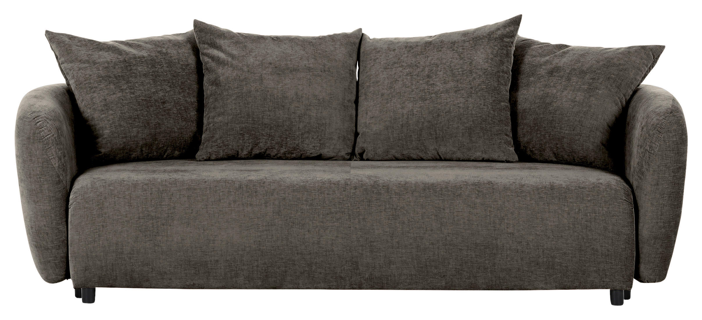 SCHLAFSOFA  in Flachgewebe Dunkelgrau  - Dunkelgrau/Schwarz, KONVENTIONELL, Kunststoff/Textil (250/74/108cm) - Carryhome