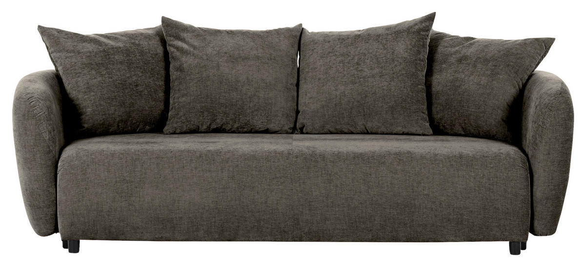 SCHLAFSOFA Flachgewebe Dunkelgrau  - Dunkelgrau/Schwarz, Konventionell, Kunststoff/Textil (250/74/108cm) - Carryhome