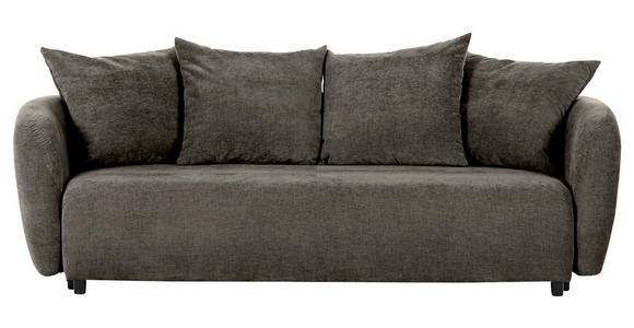 SCHLAFSOFA  in Flachgewebe Dunkelgrau  - Dunkelgrau/Schwarz, KONVENTIONELL, Kunststoff/Textil (250/74/108cm) - Carryhome